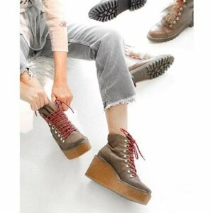 CECELIA NEW YORK Helga Platform Wedge Hiker Boots